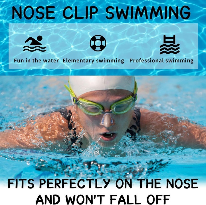 DreamAug Swimming Nose Clips 2-Pack – Soft Silicone Waterproof Nose Plugs with Storage Cases, Non-Slip & Comfortable Fit for Adults, for Pool Training & Water Sports(Blue, Pink) - Image 3